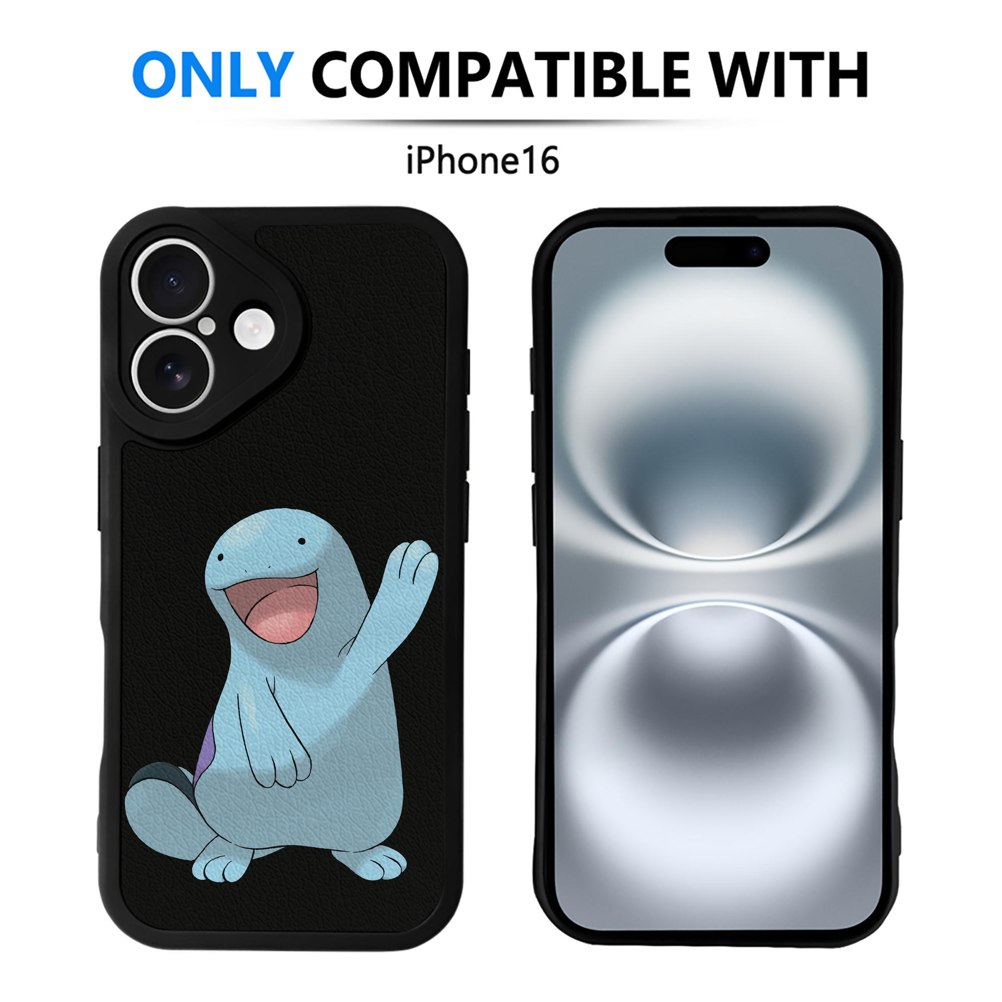 （画像用） ポケットモンスター Pokémon 【iPhone 16シリーズ対応】シリコンスマホケース（レザー調） 材質：シリコン